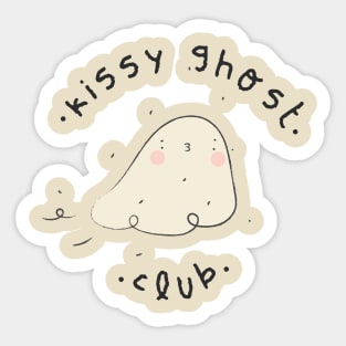 kissy ghost club Sticker